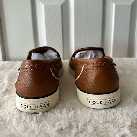 Cole Haan GrandPro Penny Loafer Sneakers Brown Leather Size 9 Madras Insole - Picture 5 of 7